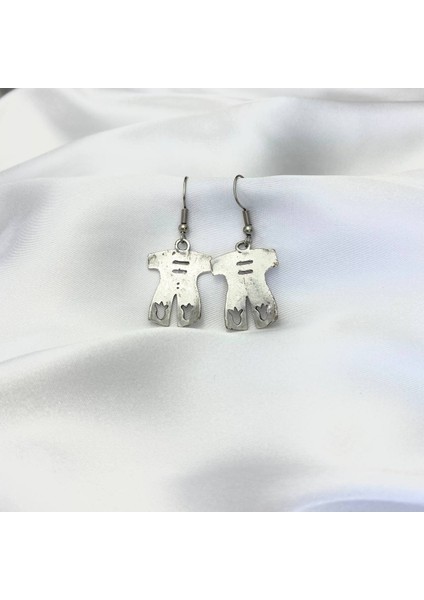 Antik Overalls Zırh Küpe