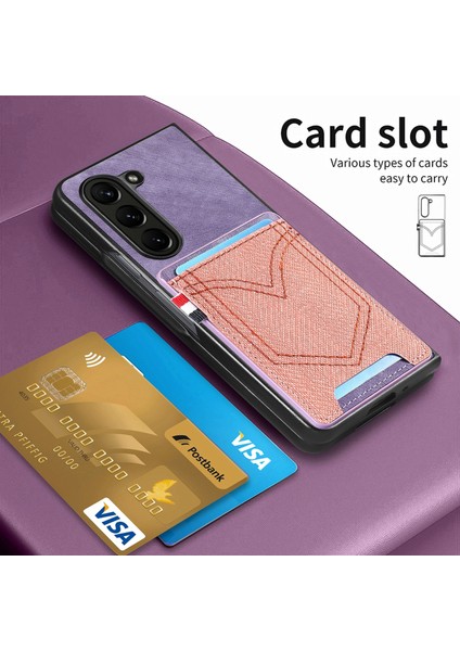 Samsung Galaxy Z Fold6 5g Için Denim Dokulu Telefon Kılıfı (Yurt Dışından)