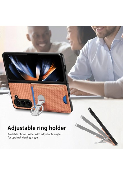 Samsung Galaxy Z Fold6 5g Için Kart Cüzdan Yüzüklü Telefon Kılıfı (Yurt Dışından)