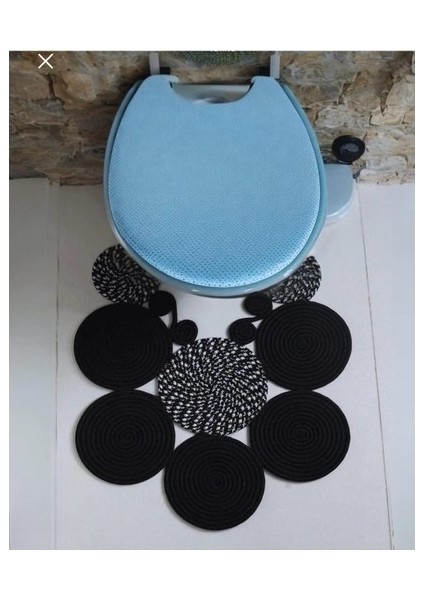 Hasır Jüt Modern Klozet Önü Paspası
