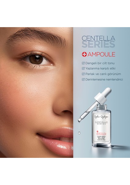 Onarıcı, Aydınlatıcı ve Nemlendirici Ampoule - Centella, Vitamin C & Hyaluronic Acid 30 ml