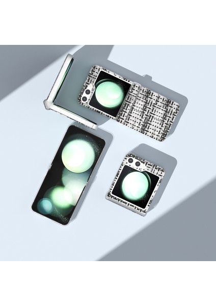 Samsung Galaxy Z Flip5 5g Için 3'ü 1 Arada Eşkenar Dokulu Pu Kılıf (Yurt Dışından) fiyatları