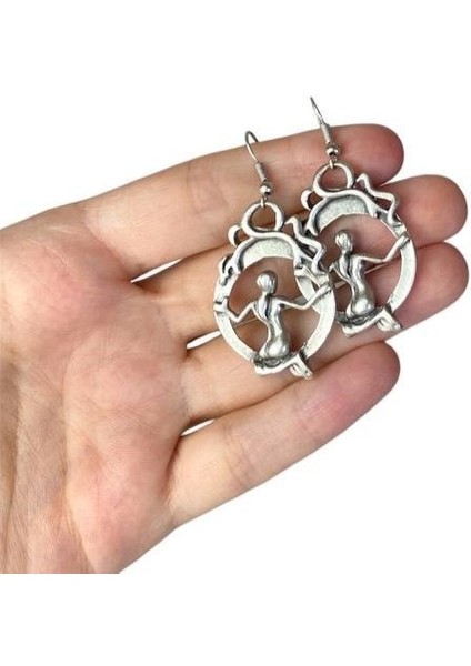 Punk Gaya Mode Pria Perhiasan Cermin Küpe fiyatları