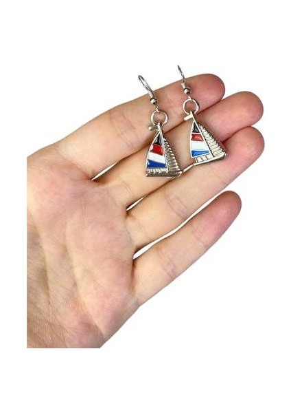 Yelken Figürlü Sporcu Denizci Küpe fiyatları