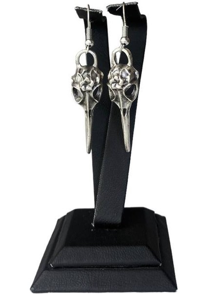 Gotik Viking Raven Tarz Kuş Kafatası Küpe modelleri