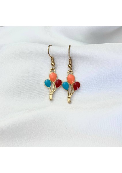 Renkli Uçan Balon Yaz Küpe