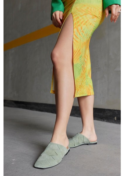 Lulu Avokado Süet Kadın Terlik fırsatları