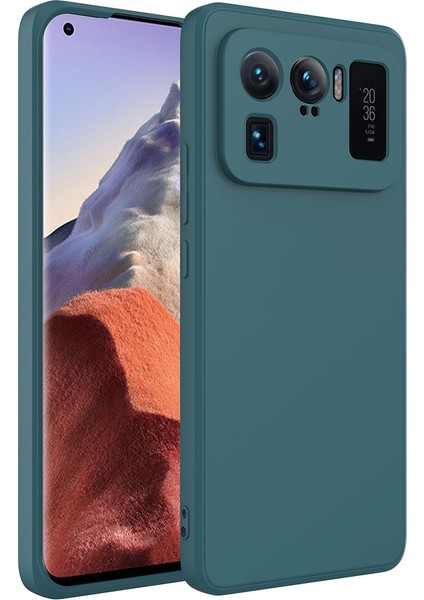 Xiaomi Mi 11 Ultra Kılıf Lansman Içi Kadife Silikon + Ekran Koruycu
