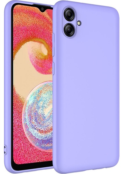 Samsung Galaxy A04E Kılıf Lansman Içi Kadife Silikon + Ekran Koruycu