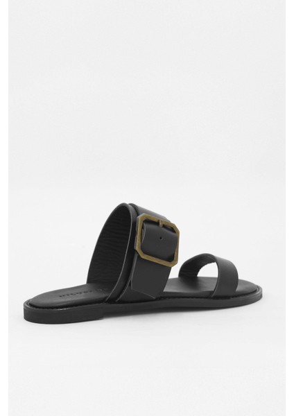 Santa Siyah Deri Kadın Terlik fırsatları