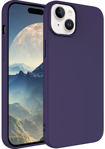 Apple iPhone 15 Kılıf Lansman Içi Kadife Silikon + Ekran Koruycu