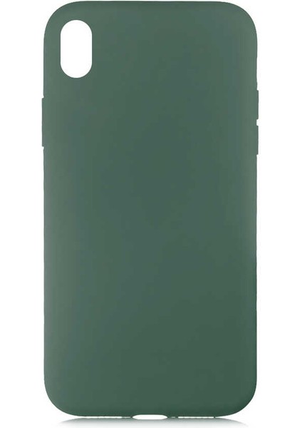 Iphone Xr Kılıf Lansman Içi Kadife Silikon + Ekran Koruycu