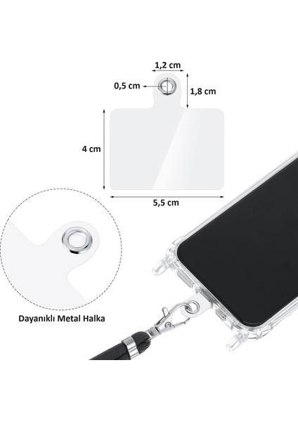 Telefon Kılıfı Askı Ip Boyun Askısı Kolye Takma Telefona Sabitleme Tutma asma aparatı Şeffaf fiyatları