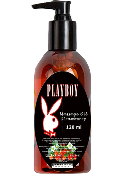 Çilekli 120 ml Aromaterapi Masaj Yağı Txnr -Çilekli Playboy 120ML Strawberry Massage Oil