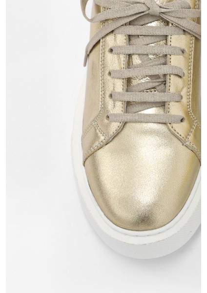 Julia Gold Deri Kadın Sneaker