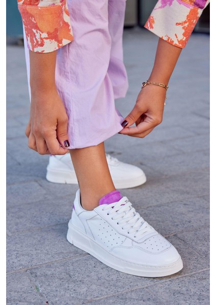 Marsel Beyaz Deri Kadın Sneaker modelleri