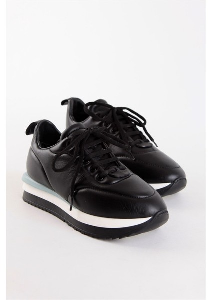 Belenis Siyah Deri Kadın Sneaker indirimleri