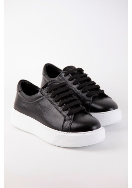 Julia Siyah Deri Kadın Sneaker