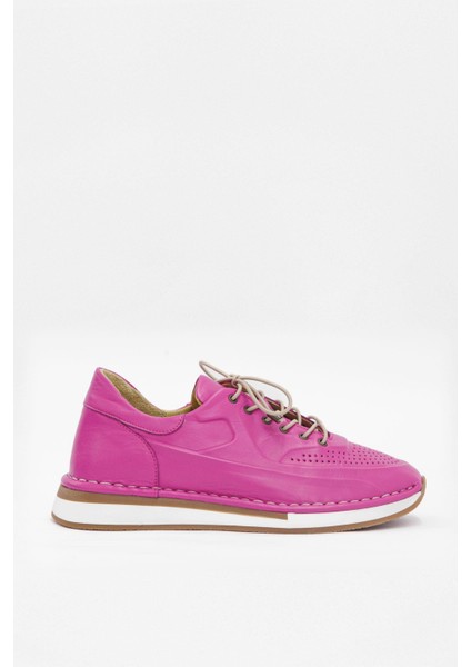 Patrice Pembe Deri Kadın Sneaker