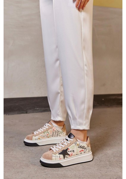 Goose Bej Süet Kadın Sneaker