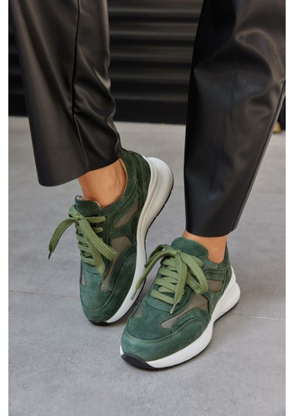 Roma Haki Süet Deri Kadın Sneaker fiyatları