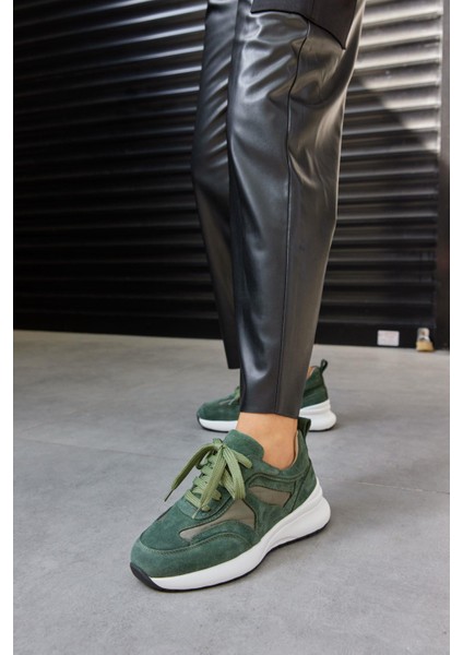 Roma Haki Süet Deri Kadın Sneaker indirimleri