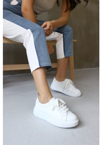 Julia Beyaz Deri Kadın Sneaker