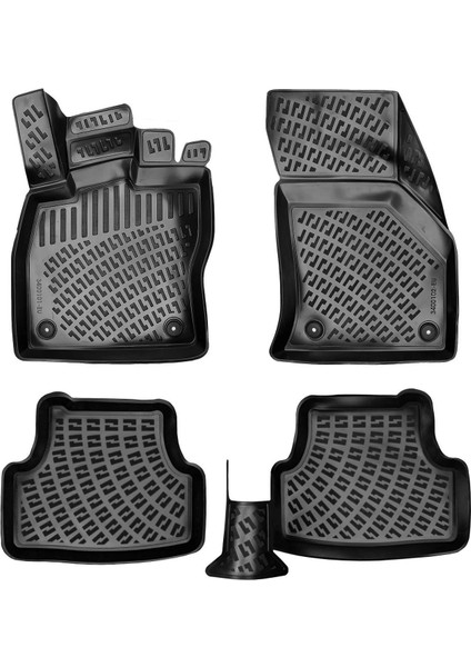 Rizline 3D Oto Paspas Siyah Renk Volkswagen Golf 7 2012 - 2019 ile Uyumlu