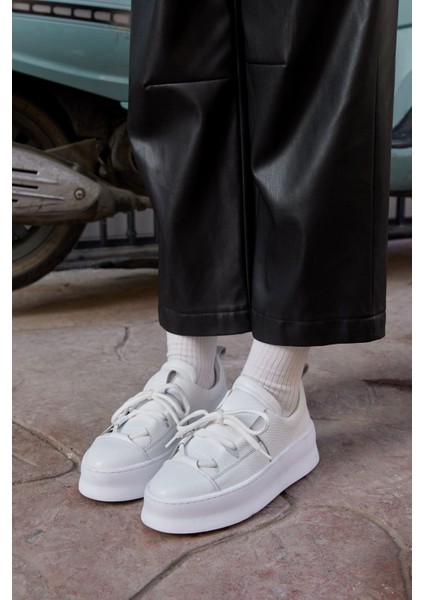 Diya Beyaz Hakiki Deri Kadın Sneaker fiyatları