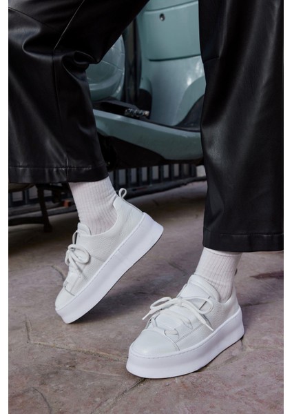 Diya Beyaz Hakiki Deri Kadın Sneaker modelleri