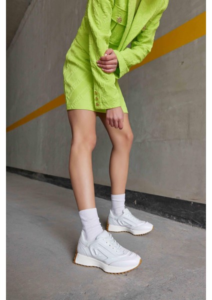 Hello Beyaz Deri Kadın Sneaker