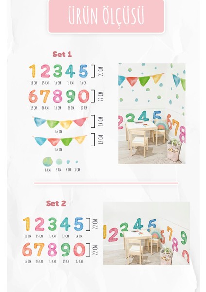 Eğitici Ve Eğlenceli Rakamlar Okul Kreş Anaokulu Çocuk Odası Cam Duvar Sticker Seti indirimleri