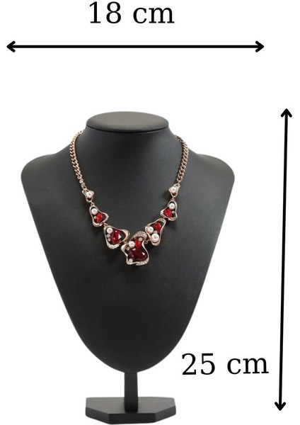 Kolye & Gerdanlık Sergileme Mankeni Siyah Deri 25 cm 1.boy fiyatları