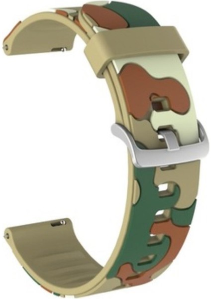 Amazfit Gtr 2-2e İçin Kamuflaj Silikon Saat Kordonu 22MM