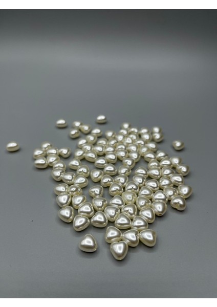 Kalp Inci Formsuz Inci Krem 50 Adet (6*9 Mm)