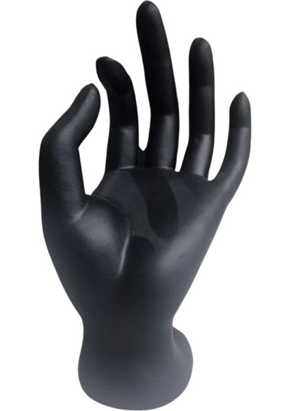 El Şeklinde Polyester Yüzük Standı Mankeni Siyah (Ithal) fırsatları
