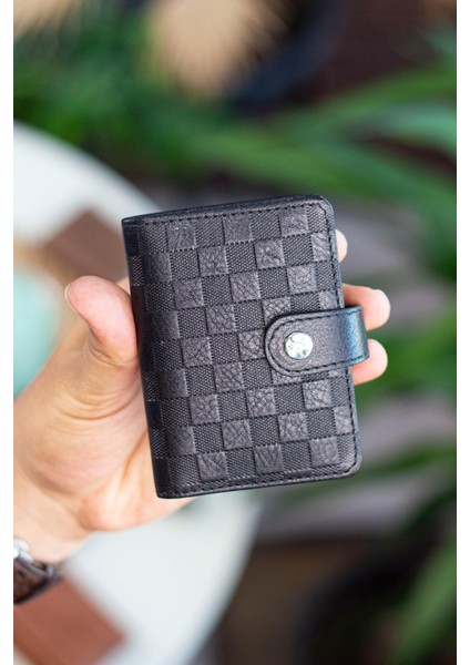 Pekin Deri Bol Kartlıklı Dıştan Patlı Unisex Kartlık Cüzdan Siyah modelleri