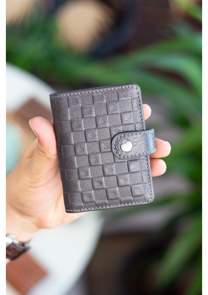 Pekin Deri Bol Kartlıklı Dıştan Patlı Unisex Kartlık Cüzdan Antrasit indirimleri