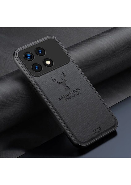 Poco X6 Pro Kumaş Geyik Kafası Deseni Cep Telefonu Kılıfı (Yurt Dışından)