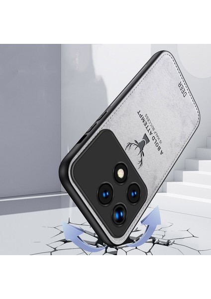 Poco X6 Pro Kumaş Geyik Kafası Deseni Cep Telefonu Kılıfı (Yurt Dışından) modelleri