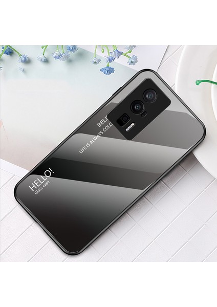 For Poco X5 5g Degrade Renk Havalı Cam Cep Telefonu Kılıfları (Yurt Dışından)