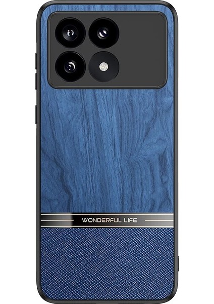 Xiaomi 13T Pro Ahşap Tahıl Dikiş Pu Cep Telefonu Kılıfı (Yurt Dışından)