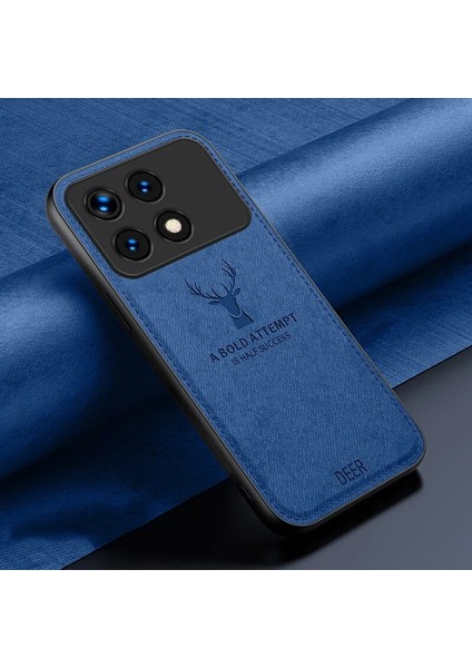Poco X6 Pro Kumaş Geyik Kafası Deseni Cep Telefonu Kılıfı (Yurt Dışından)