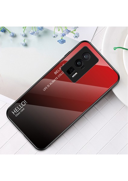For Poco F5 Pro Degrade Renk Havalı Cam Cep Telefonu Kılıfları (Yurt Dışından)