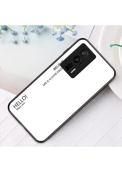 For Xiaomi Redmi K60 Degrade Renk Havalı Cam Cep Telefonu Kılıfları (Yurt Dışından)