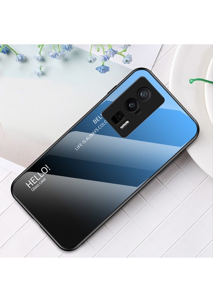 For Xiaomi Redmi K60 Degrade Renk Havalı Cam Cep Telefonu Kılıfları (Yurt Dışından)