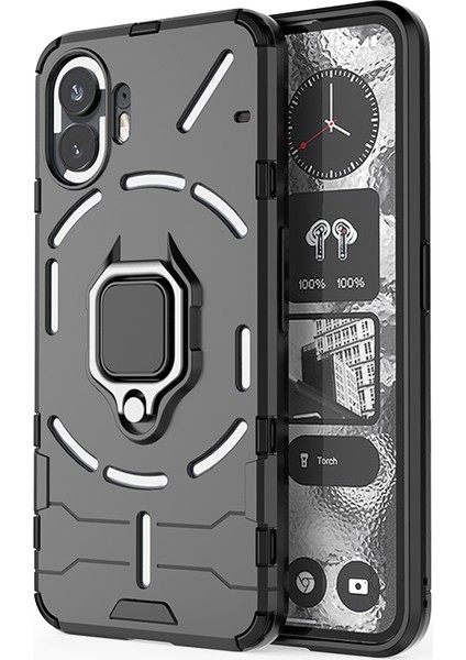 Nothing Phone 2 Yüzük Zırh Cep Telefonu Kılıfı (Yurt Dışından)