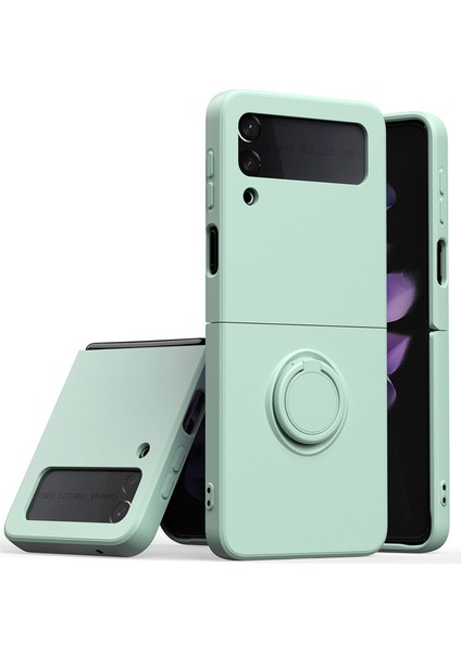 For Samsung Galaxy Z Flip 4 Cilt Hissi Yüzük Cep Telefonu Kılıfları (Yurt Dışından)