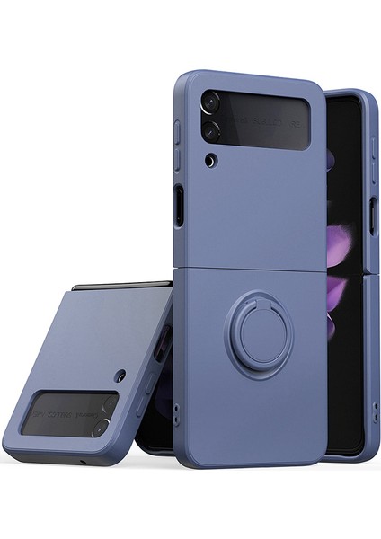 For Samsung Galaxy Z Flip 4 Cilt Hissi Yüzük Cep Telefonu Kılıfları (Yurt Dışından)