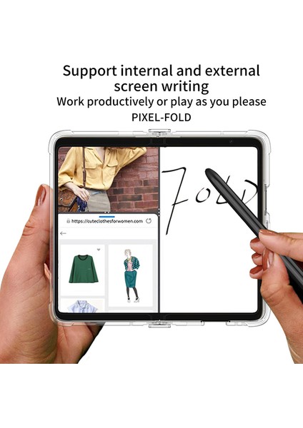 For Google Pixel Fold Hava Kesesi Menteşe Kalem Yuvası Saydam Cep Telefonu Kılıfları (Yurt Dışından) fırsatları